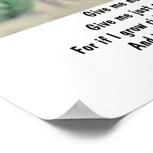 Sprichwörter 30:8-9 poster (Ecke)