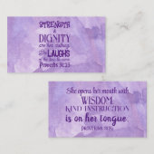 Sprichwörter 31:25-26 Calling Card, Weitergabe an Telefonnummerkarte (Vorne/Hinten)