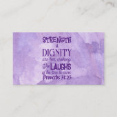 Sprichwörter 31:25-26 Calling Card, Weitergabe an  Telefonnummerkarte (Vorderseite)