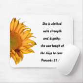 Sprichwörter 31:25 Bibelverse Halbblüte Custom Mousepad (Mit Mouse)