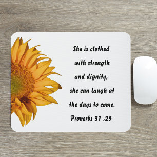 Sprichwörter 31:25 Bibelverse Halbblüte Custom Mousepad