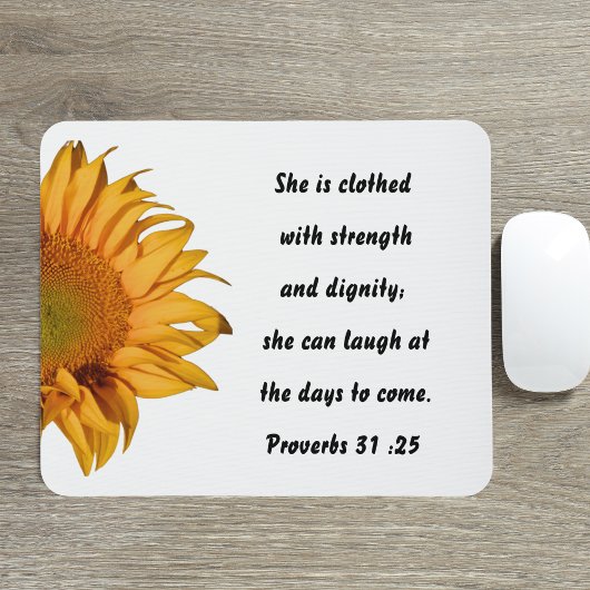 Sprichwörter 31:25 Bibelverse Halbblüte Custom Mousepad