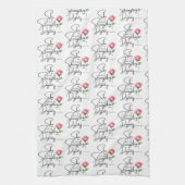 Sprichwörter 31:25 Blume Bibel Verse Nahtloses Mus Geschirrtuch (Vertikal)