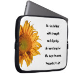Sprichwörter 31:25 Halbblütenbibel Verse Custom Laptopschutzhülle (Vorne Rechts)