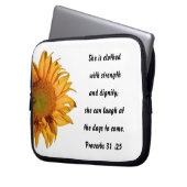 Sprichwörter 31:25 Halbblütenbibel Verse Custom Laptopschutzhülle (Vorderseite Links)