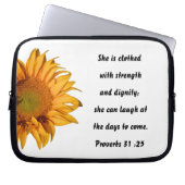 Sprichwörter 31:25 Halbblütenbibel Verse Custom Laptopschutzhülle (Vorderseite)