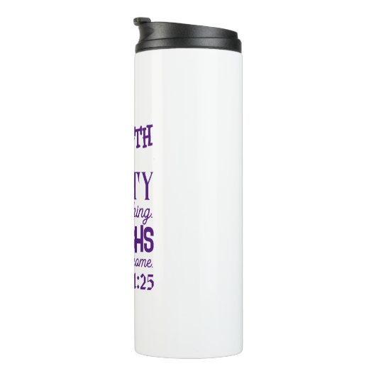 Sprichwörter 31:25 Reiseumarmung Thermosbecher (Nach rechts gedreht)