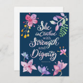 Sprichwörter 31:25 Religiöse Postkarten (Vorne/Hinten)