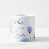 Sprichwörter 31:25 Religious Blue Floral Women's F Kaffeetasse (Vorderseite Links)