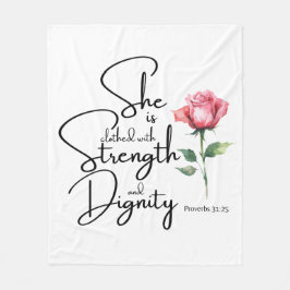 Sprichwörter 31:25 Sie ist bekleidet Bibelverse Bl Fleecedecke