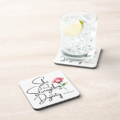 Sprichwörter 31:25 Sie ist bekleidet Bibelverse Bl Getränkeuntersetzer (Rechte Seite)