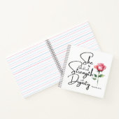 Sprichwörter 31:25 Sie ist bekleidet Bibelverse Bl Notizblock (Innenseite)