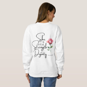 Sprichwörter 31:25 Sie ist bekleidet Bibelverse Bl Sweatshirt