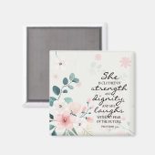 Sprichwörter 31:25 Sie ist in Stärke Magnet (Vorderseite/Rückseite)