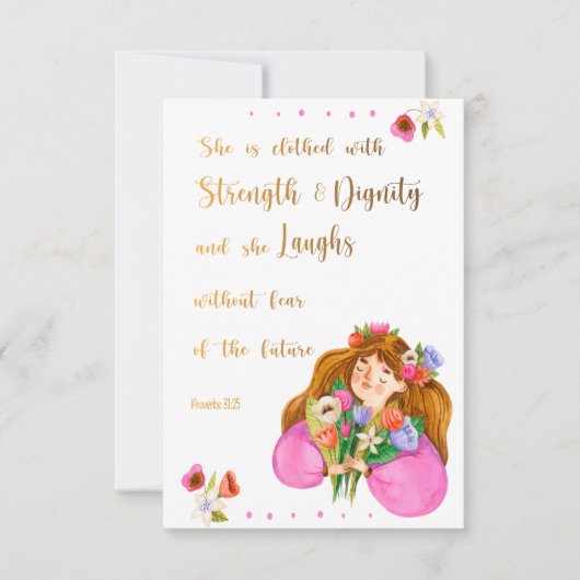 Sprichwörter 31:25 Sie ist mit einer Festigkeitska (Vorderseite)