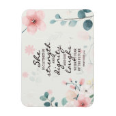 Sprichwörter 31:25 Sie ist mit Kraft bekleidet Magnet (Vertikal)