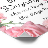 Sprichwörter 31:25, Sie ist mit Kraft bekleidet Poster (Ecke)