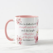 Sprichwörter 31:25 Tasse der rechten weiblichen Wa (Links)