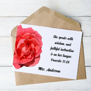 Sprichwörter 31:26 Danke, dass Sie eine Christlich Dankeskarte