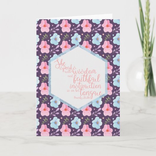 Sprichwörter 31:26 Karte (Vorderseite)