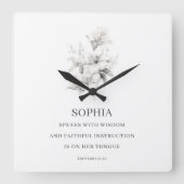 Sprichwörter 31:26 Uhr "Bible Verse Wall" (Vorderseite)