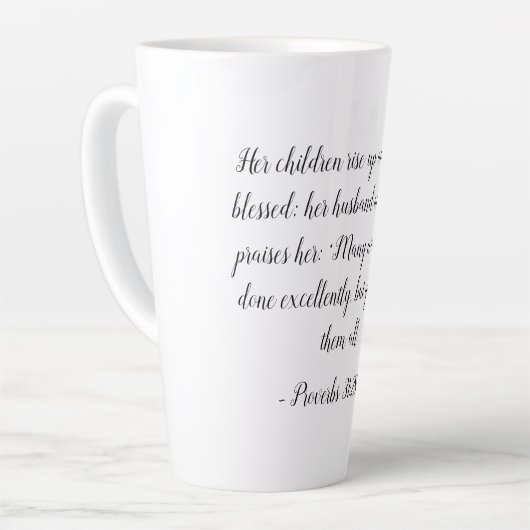 Sprichwörter 31:28-29 Tasse (Linke Ecke)