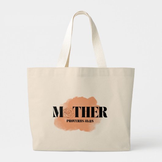 Sprichwörter 31:28 "Mutter" Tote Bag Jumbo Stoffbeutel (Rückseite)