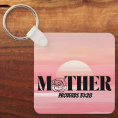 Sprichwörter 31:28 Schlüsselanhänger der Mutter Ro (Vorderseite)