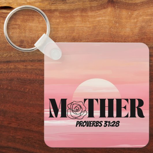 Sprichwörter 31:28 Schlüsselanhänger der Mutter Ro (Vorderseite)