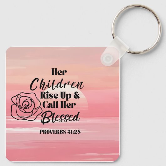 Sprichwörter 31:28 Schlüsselanhänger der Mutter Ro (Rückseite)