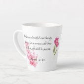 Sprichwörter 31:30 Eine Frau, die den Herrn fürcht Milchtasse (Linke Ecke)