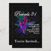 Sprichwörter 31 Bibel Christlich Frauenbibel Einladung (Vorne/Hinten)