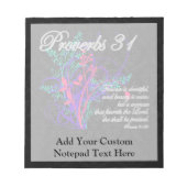 Sprichwörter 31 Bibel Christliche Frauen Notizblock (Vorderseite)