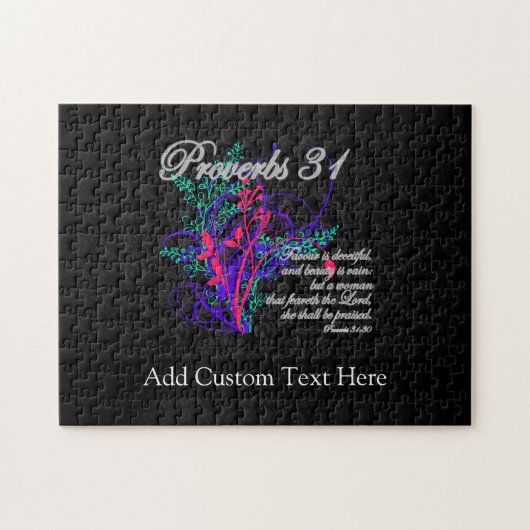 Sprichwörter 31 Bibel-christlicher Frauen Puzzle (Horizontal)