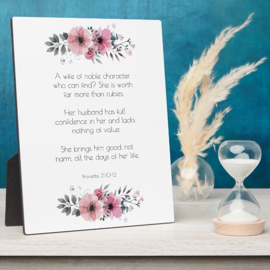 Sprichwörter 31 Bibelverse mit Blume Fotoplatte (Seite)