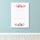 Sprichwörter 31 Bibelverse mit rosa Blume Leinwanddruck (Insitu (Holzboden))