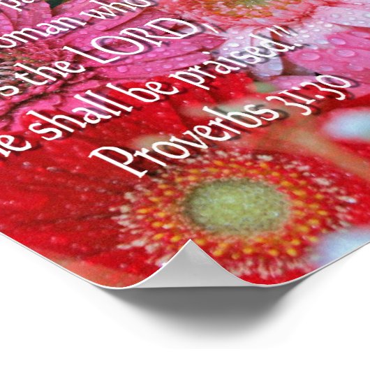 Sprichwörter 31 Christlich Poster Blume Scripture (Ecke)