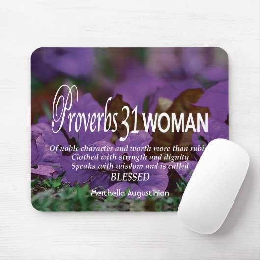 Sprichwörter 31 Christliche Schrift der Frau Perso Mousepad (Mit Mouse)