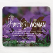 Sprichwörter 31 Christliche Schrift der Frau Perso Mousepad (Vorne)
