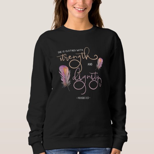 Sprichwörter 31 Christliches Glaubensdesign mit Ro Sweatshirt (Vorderseite)