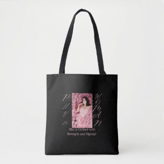 Sprichwörter 31 Frauenpink & Black Tote Bag Tasche