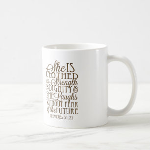 Sprichwörter 31 - Gekleidet in der Stärke u. in Kaffeetasse