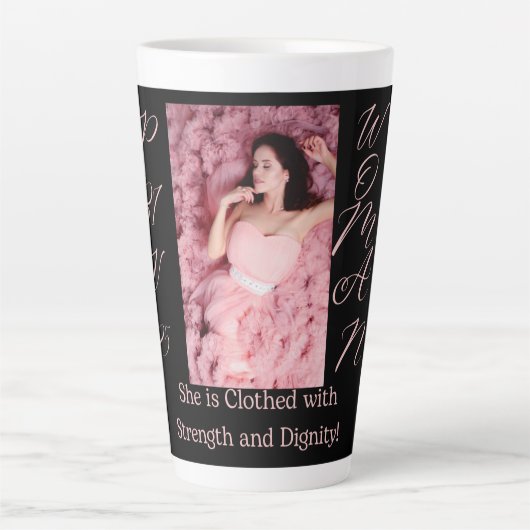 Sprichwörter 31 Latte-Tasse für Frauen in Schwarz  Milchtasse (Vorderseite)