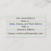 Sprichwörter 31 Mama Calling Card Streifen Telefonnummerkarte (Rückseite)