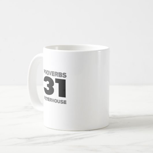 Sprichwörter 31 Powerhouse - Kaffeetasse (Vorderseite Links)