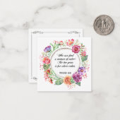 Sprichwörter 31 Rose - Blankokarte Mitteilungskarte (Vorderseite/Rückseite Beispiel)