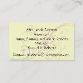 Sprichwörter 31 Schnörkel für die der weiblichen Telefonnummerkarte (Rückseite)