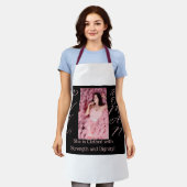 Sprichwörter 31 Schürze Schwarz/Rosa (Getragen)