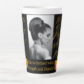 Sprichwörter 31 Tasse Schwarz/Gelb Große Latte (Vorderseite)