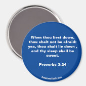 Sprichwörter 3:24 Bible Verse Magnet (Vorderseite/Rückseite)